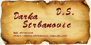 Darka Štrbanović vizit kartica